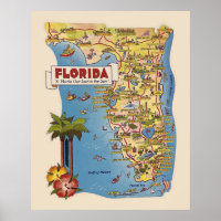 Colourful Florida Map