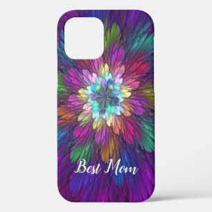 Colourful Flower Abstract Fractal Art Best Mum iPhone 12 Case