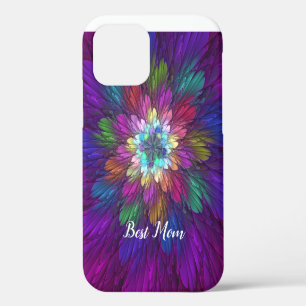 Colourful Flower Abstract Fractal Art Best Mum iPhone 12 Case