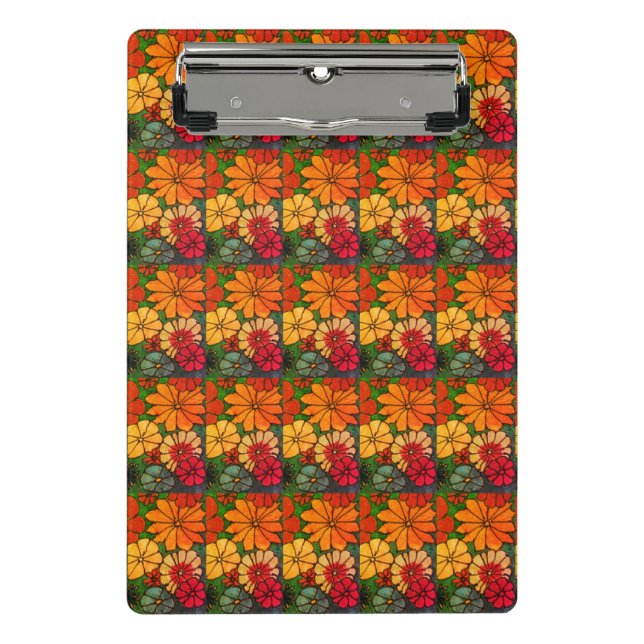 Colourful flower and veggies art  mini clipboard (Front)