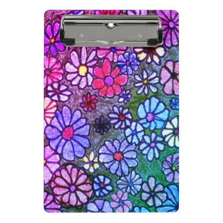 Colourful flower and veggies art mini clipboard