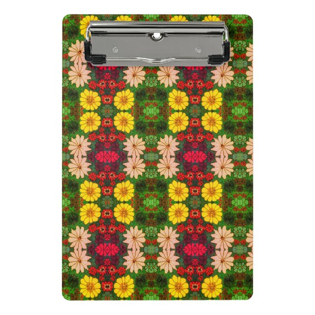 Colourful flower and veggies art  mini clipboard (Front)