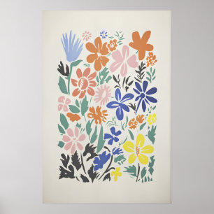 Colourful Flower Arrangement Artwork Poster