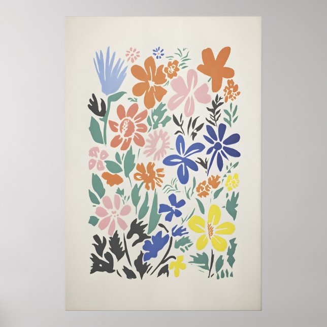 Colourful Flower Arrangement Artwork Poster (Front)