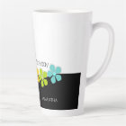 Colourful Flower Black & White Birthday Calligraph