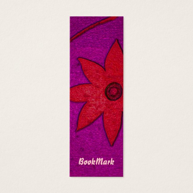 colourful flower bookmark (Front)