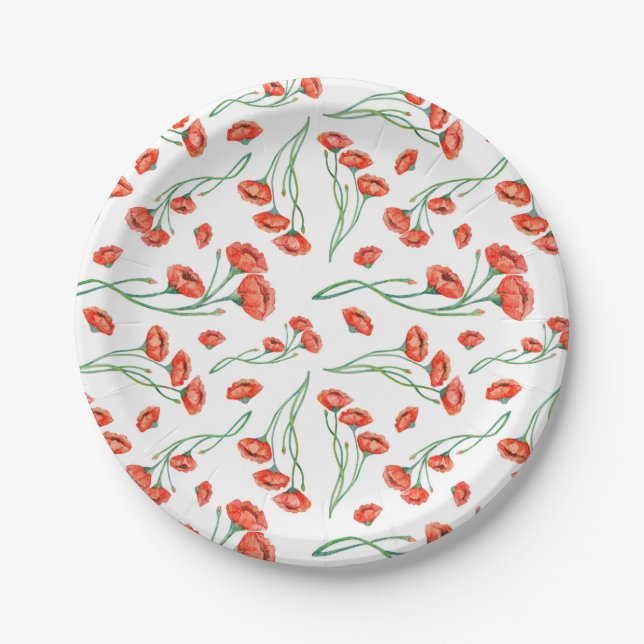 Colourful flower bouquet Paper Plate (Front)
