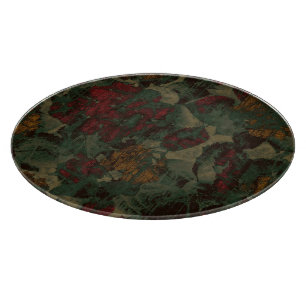 Colourful flower camouflage pattern cutting board