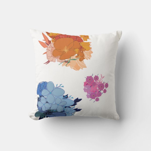 Colourful Flower  Cushion (Front)