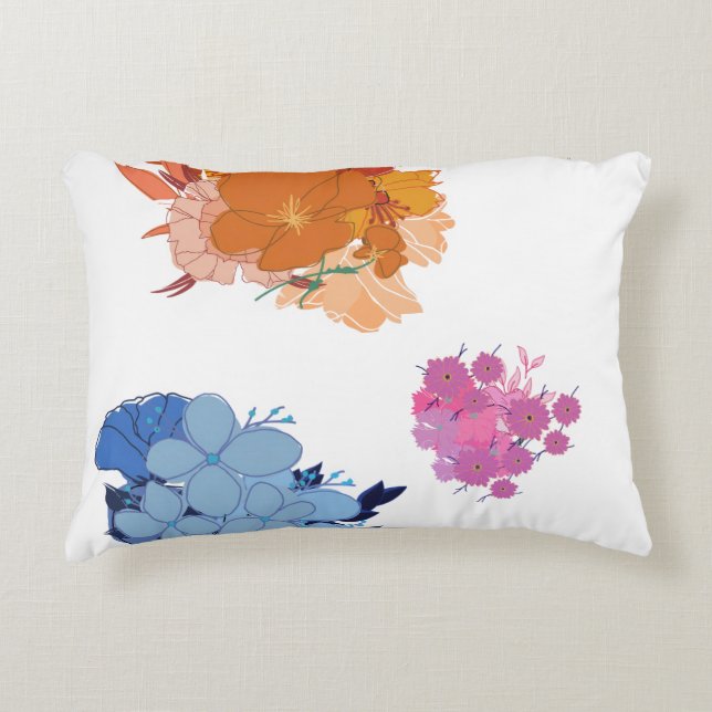 Colourful Flower  Decorative Cushion (Front)