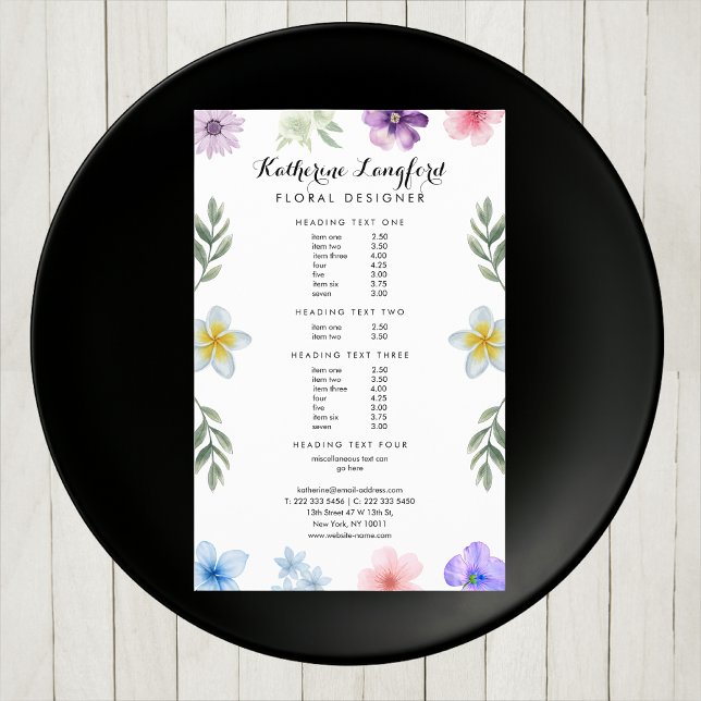 Colourful Flower Design Editable Template Flyer (Creator Uploaded)