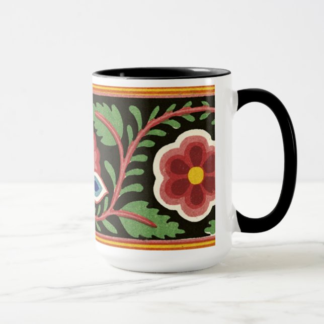Colourful Flower Design - Mug (Right)