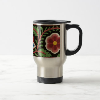 Colourful Flower Design Travel Mug