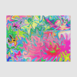 Colourful Flower Garden Abstract Collage Tissue Paper