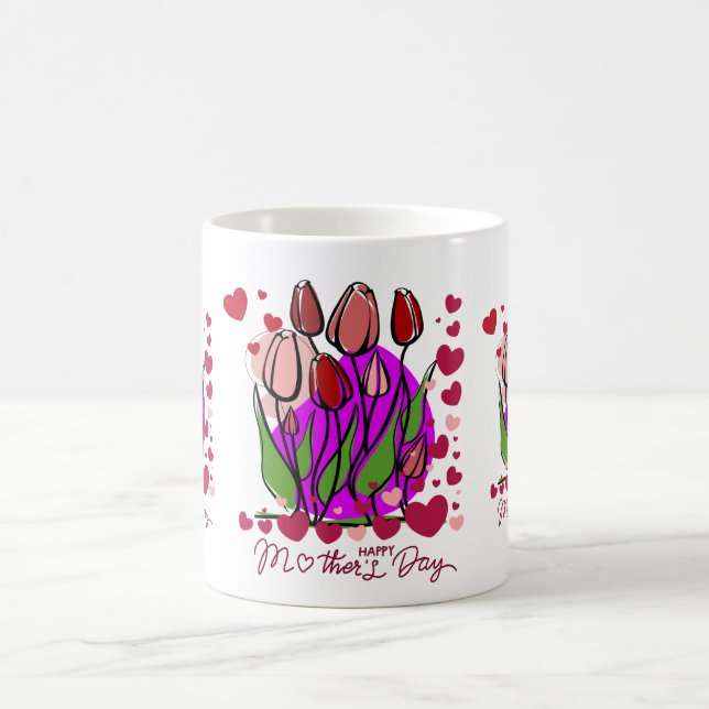 Colourful Flower Garden Gift design Coffee Mug (Center)