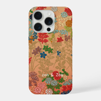 Colourful Flower I Japaness art I Pink and Vintage iPhone 15 Pro Case