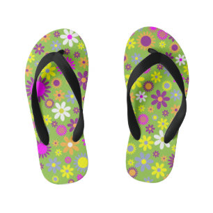 Colourful Flower Kids Flip Flops