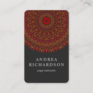 Colourful Flower Mandala Business Card