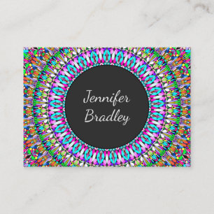 Colourful Flower Mandala Business Card