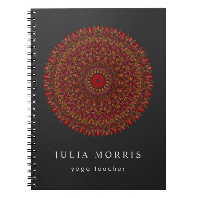 Colourful Flower Mandala Notebook (Front)