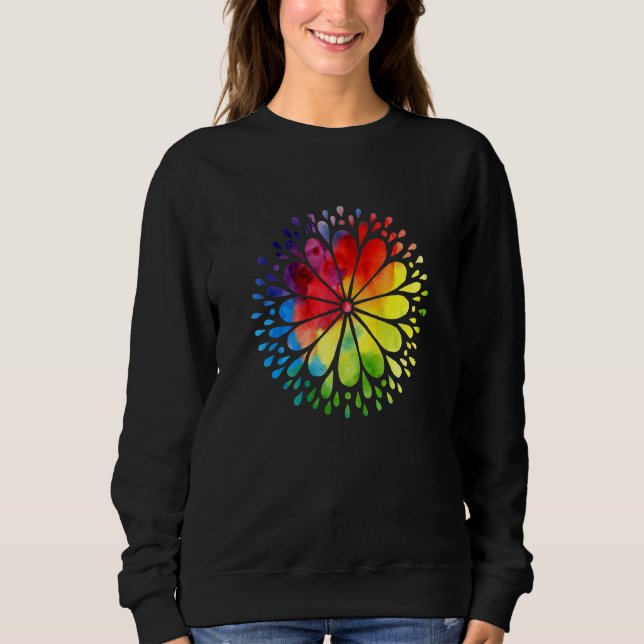 Colourful Flower Mandala Sweatshirt (Front)
