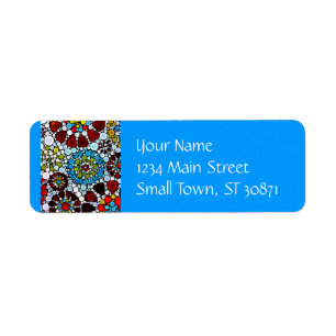 Colourful Flower Mosaic Circles Bubbles Design