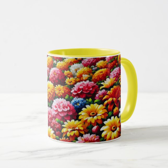 Colourful flower mug (Front Right)