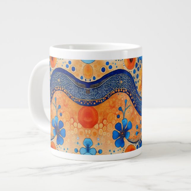 Colourful Flower Mug (Front Left)