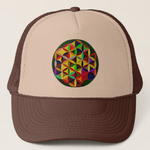 Colourful Flower Of Life Design Trucker Hat