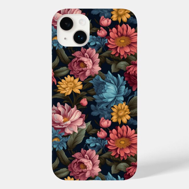 Colourful Flower Pattern Case-Mate iPhone Case (Back)