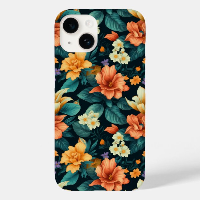 Colourful Flower Pattern Case-Mate iPhone Case (Back)