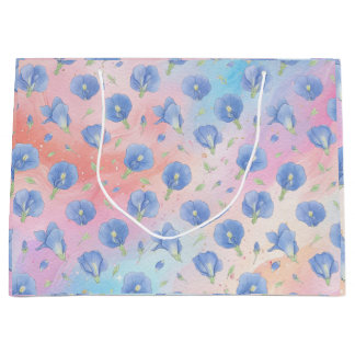 Colourful Flower Pattern Large Gift Bag