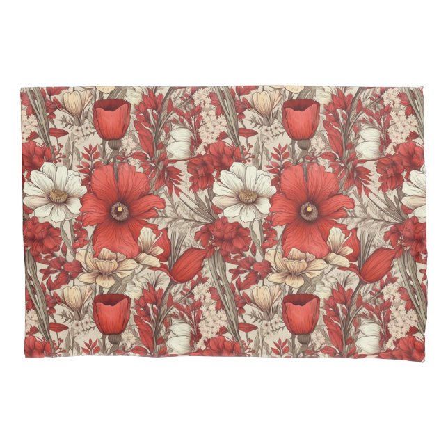 Colourful Flower Pattern Pillowcase (Front)