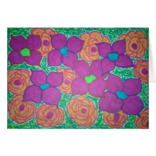 Colourful Flower Pattern Tropical Art