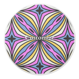 Colourful Flower Petals Thunder_Cove Ceramic Knob