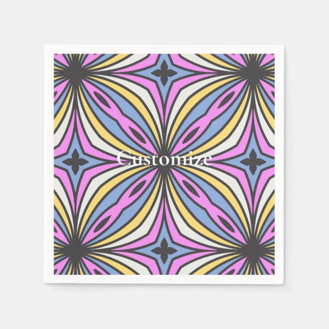 Colourful Flower Petals  Thunder_Cove Napkin (Front)