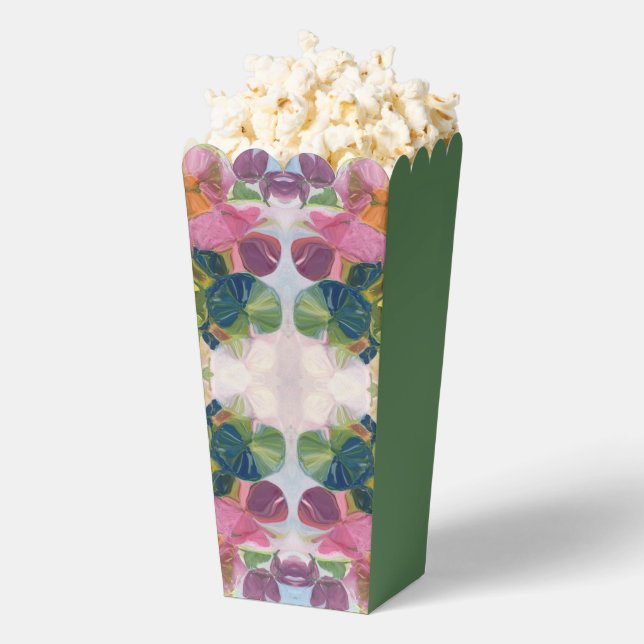 Colourful Flower Petals Watercolor Pattern Paintin Favour Box (Popped)