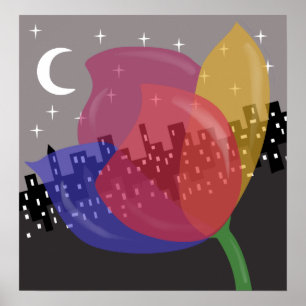 Colourful Flower Poster