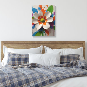 Colourful Flower Wall Art Design