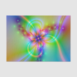 Colourful Flower With Ribbons Tissue Paper