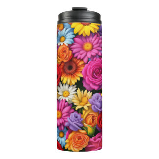 Colourful Flowers #79 - Thermal Tumbler