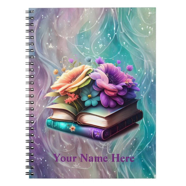 Colourful Flowers and Books (Front)