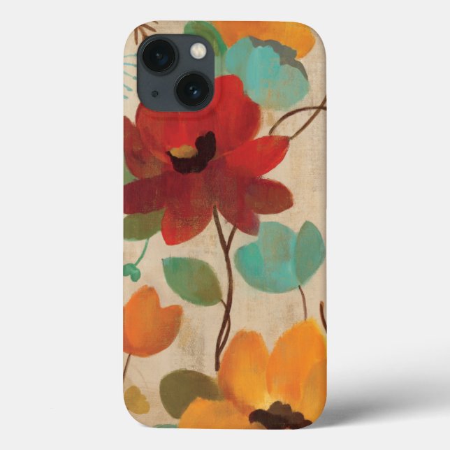 Colourful Flowers and Buds Case-Mate iPhone Case (Back)