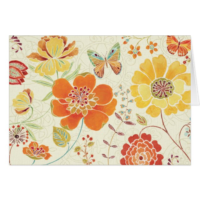 Colourful Flowers and Butterflies (Front Horizontal)