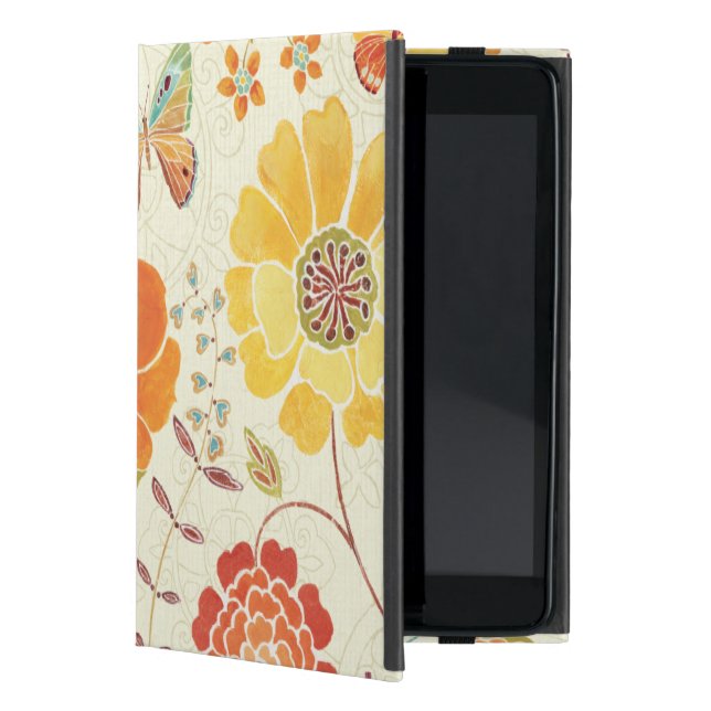 Colourful Flowers and Butterflies Cover For iPad Mini (Front)
