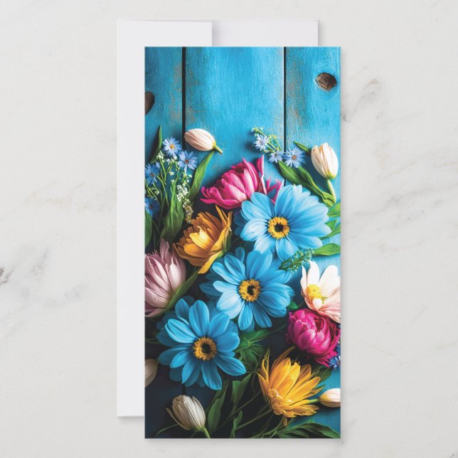 Colourful Flowers Announcement (Front)