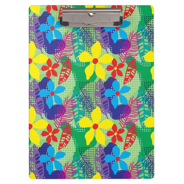 Colourful flowers background clipboard (Front)