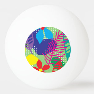 Colourful flowers background ping pong ball