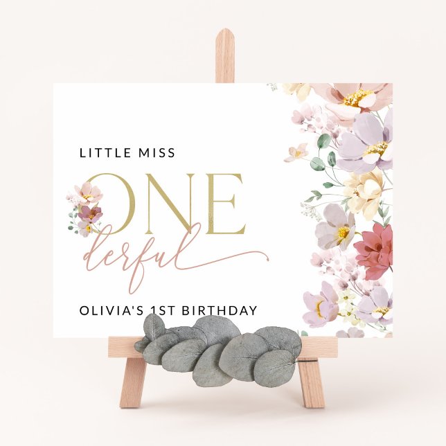 Colourful Flowers, Boho, First Birthday Welcome Poster (Creator Uploaded)