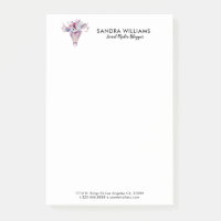 Colourful flowers boho skull illustration